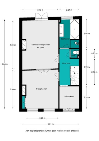 Plattegrond - Tweede Markstraat 12, 4811 PC Breda - Tweede Markstraat 12 - 1e verdieping - 2D.jpg